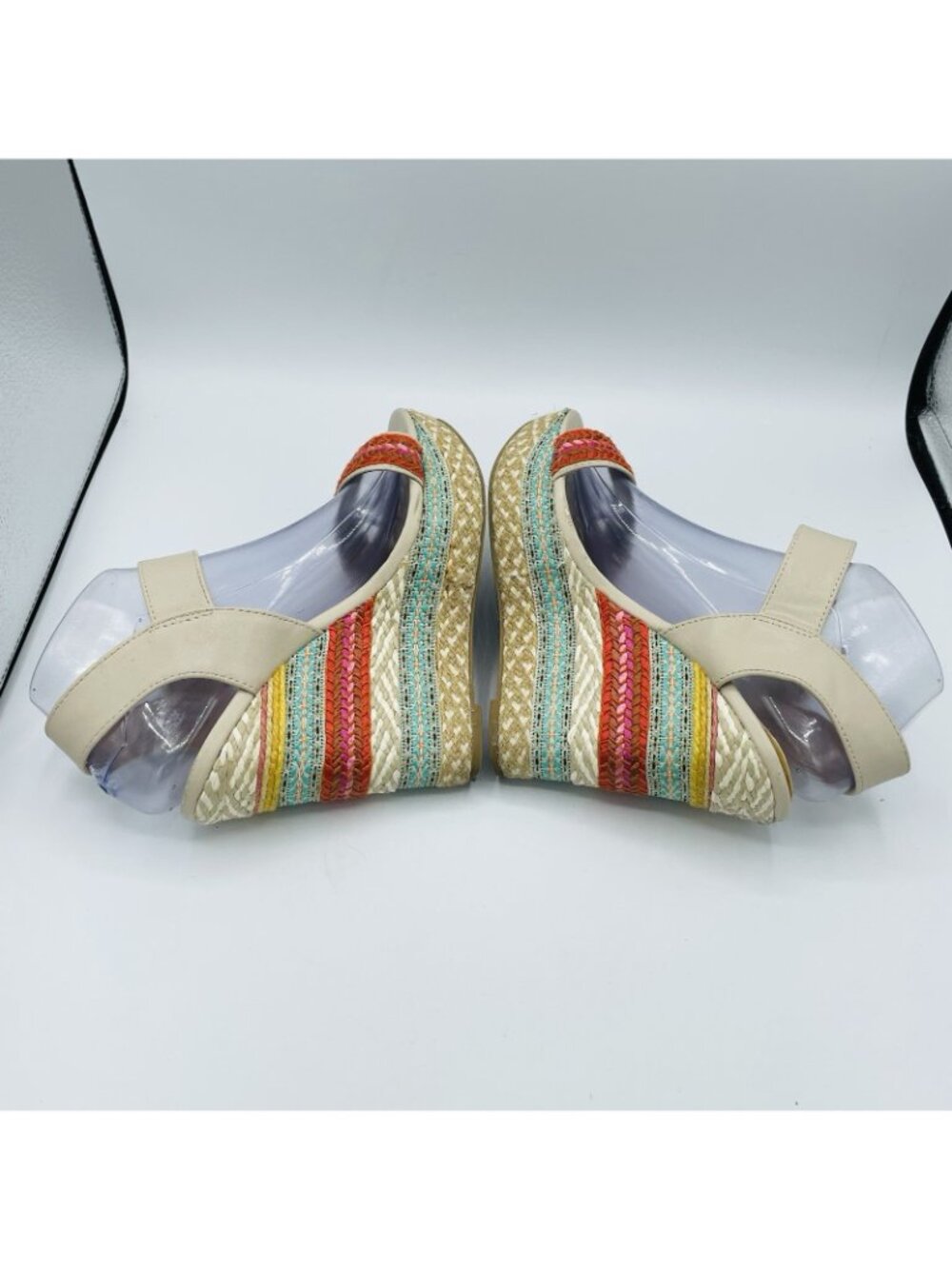 Mix No. 6 Shoes Womens Size 7.5 M Colorful Jordie Wedge High Heel Ankle Sandals - Picture 11 of 11